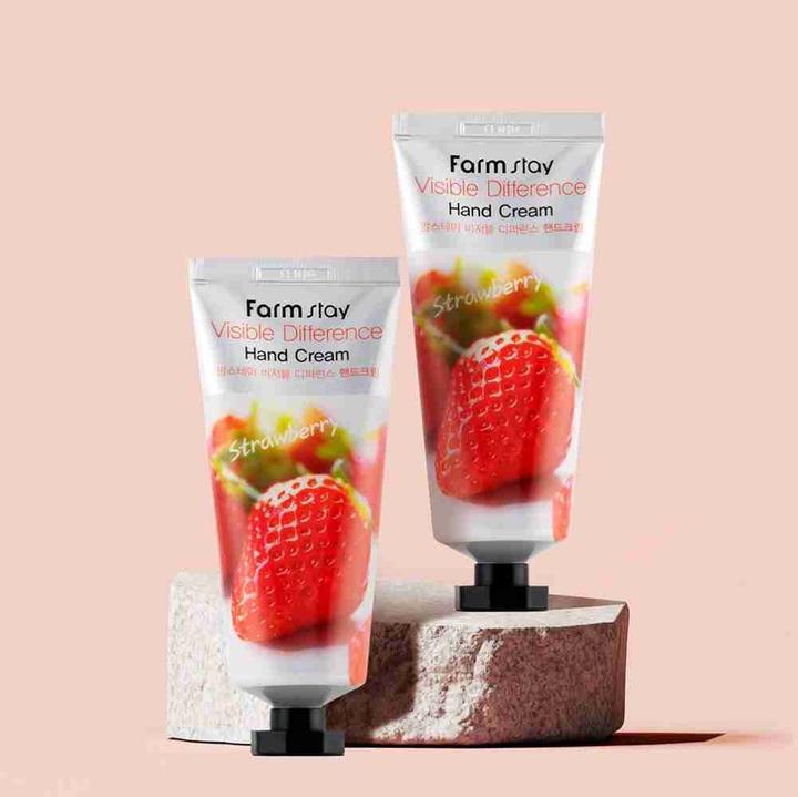 Produktbild Farmstay Vissible Difference Hand Cream Strawberry 100Ml (100 ml)