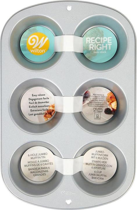 Actual product image Wilton Recipe Right® 6-Cup Jumbo Muffin Tin (6.50 cm)