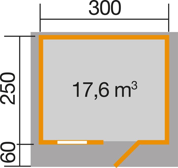 Actual product image Weka Holzbau Garden Shed Premium28 FT, 300 x 250, V60