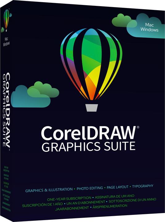 Actual product image Corel Draw Graphics Suite Agnostic Box, Subscr.,1yr, WIN, ML (1 User, 12 months)