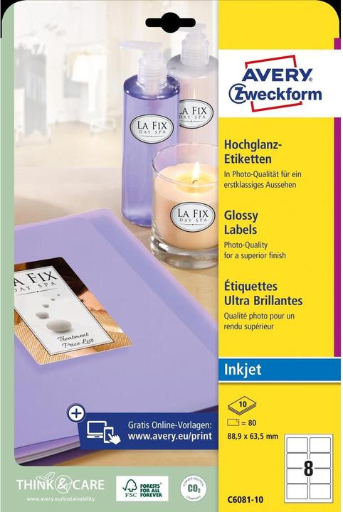 Produktbild Avery Hochglanz-Etiketten