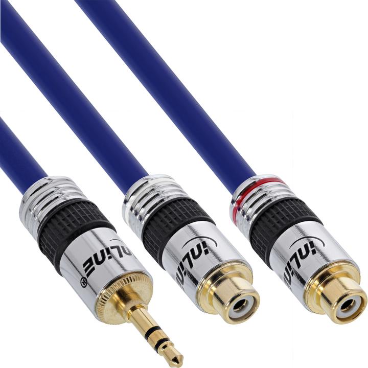 Actual product image InLine RCA/jack cable, 2x RCA to 3.5mm jack (0.25 m, Cinch, 3.5mm jack (AUX))