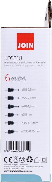 Produktbild Alpha Elettronica Tischnetzgerät 36 W, 5 - 24 V DC, 3 A universal