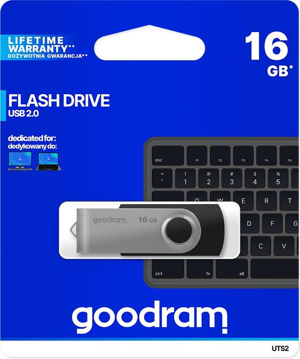 Image du produit Goodram Clé USB UTS2 (16 Go, USB 2.0, USB-A)
