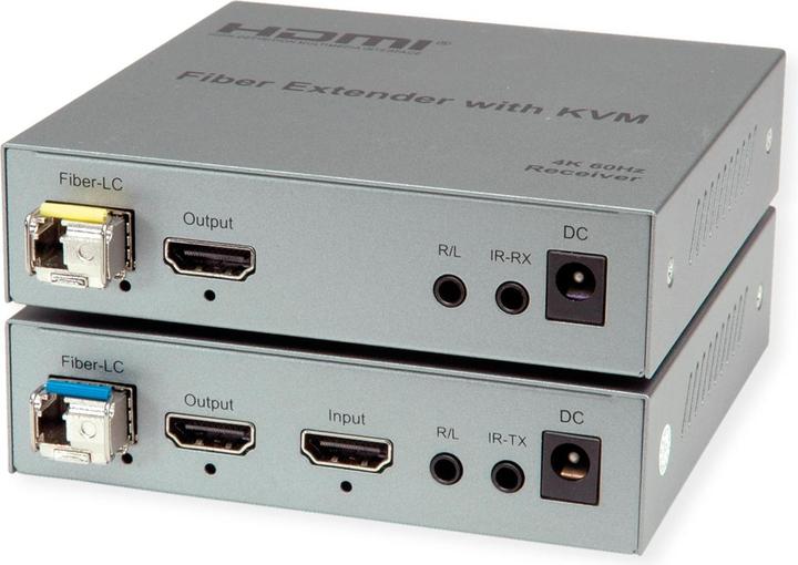 Roline Prolongateur KVM HDMI USB sur FO 4K60, 20km