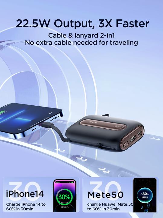 Produktbild Joyroom PowerBank JR-L012 Plus 22.5W 20000mAh (black) (20000 mAh, 22.50 W)