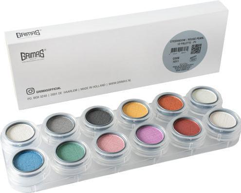 Grimas Lidschatten Palette P1 Pearl (Palette 12 P1 Pearl)