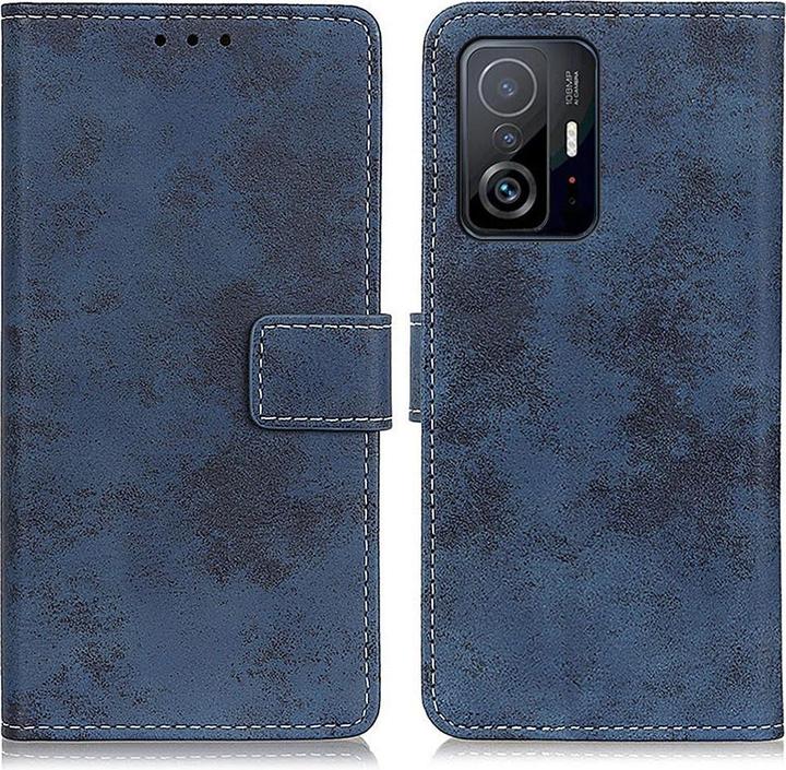 Cover-Discount Xiaomi 11T - Vintage Etui Wildleder Optik dunkelblau (Xiaomi Mi 11T Pro)