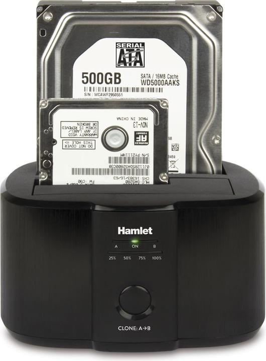 Actual product image Hamlet USB 3.0 Docking Station for 2.5" or 3.5" usb 3.0 sata hard disks