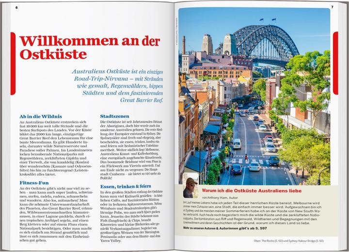 Produktbild Reiseführer Australien Ostküste (Deutsch, Anthony Ham, Andy Symington, Anna Kaminski, Benedict Walker, Ali Lemer, 2023)