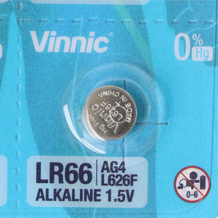 Actual product image Vinnic Set of 10 AG 4, LR66, L626F, V376, V377, LR626 (10 pcs., Device specific, 18 mAh)