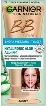 Garnier GARNIER Hyaluronic Aloe All-In-1 BB Cream nawilżający krem BB do skóry mieszanej i tłustej Jasny 50m