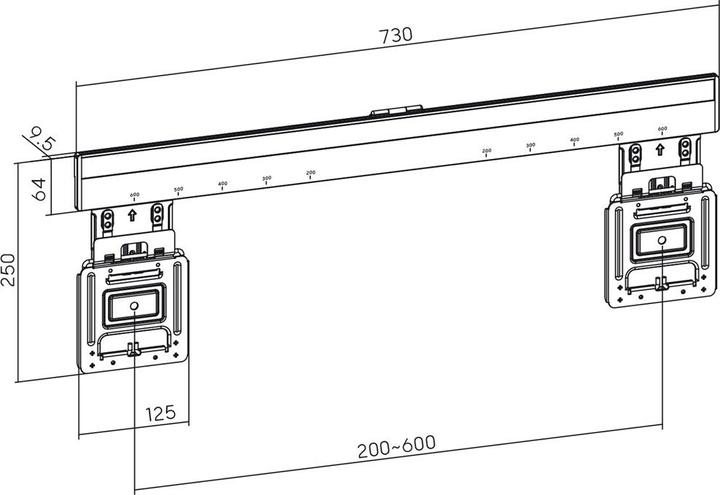 Produktbild Maclean Ultra slim wall mount for TV MC-481 (Wand, 80", 75 kg)
