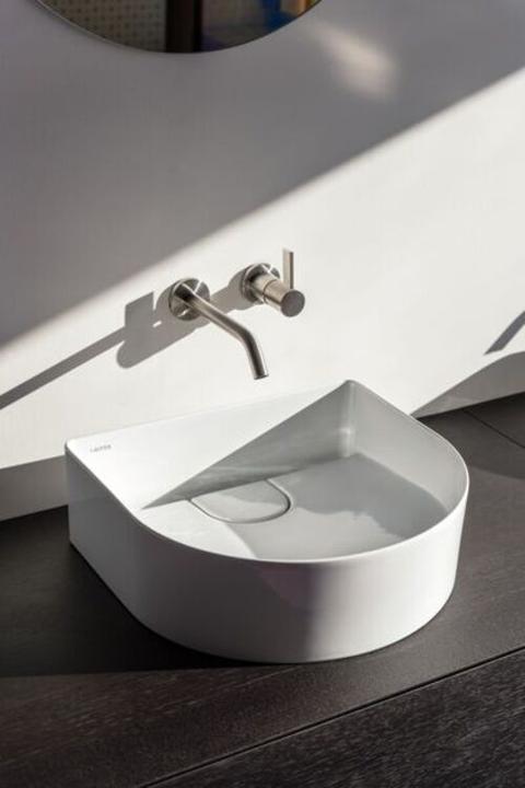 Actual product image Laufen Running Sonar Wash basin bowl, without tap hole, without overflow, 340x340mm, incl. ceramic cover fo (340 mm, 340 mm)