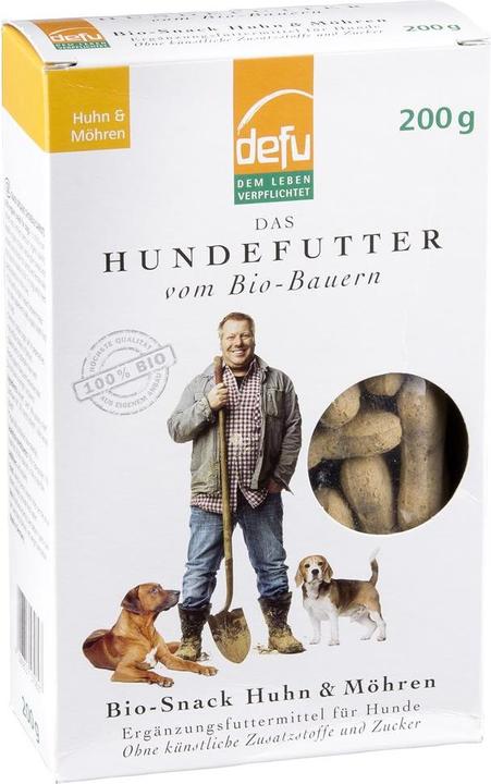 Actual product image Defu Bio Dog Snack Huhn Möhre 200g (Junior, Senior, Adult, 1 pcs., 200 g)