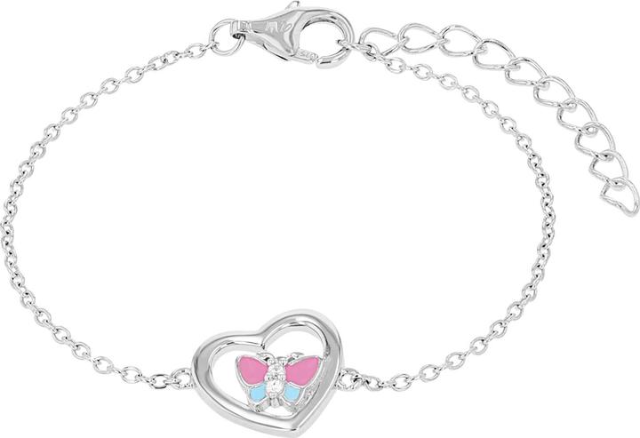 Produktbild Prinzessin Lillifee Armschmuck für Mädchen, 925 Sterling Silber, Zirkonia synth. | Schmetterling (12 cm, Silber 925)