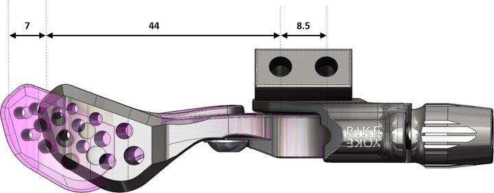 Actual product image BikeYoke Control lever Triggy Alpha lever Long version, without clamp