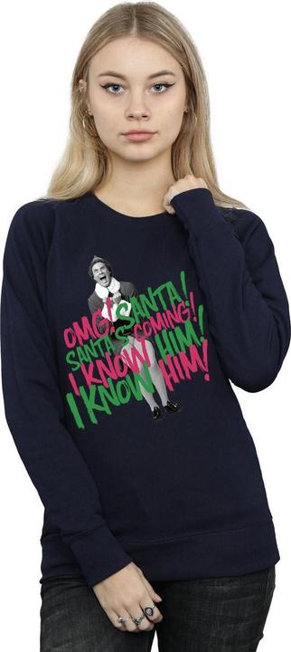 Actual product image Elf Womens/Ladies Santa's Coming Sweatshirt (L)