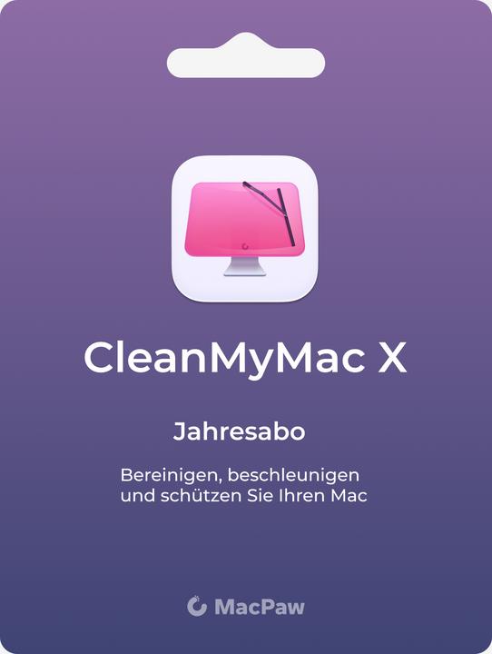 MacPaw CleanMyMac X 1-year subscription (1 Mac) Download Code (1 User, 1 Geräte/User, 12 Monate)