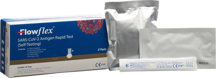 Produktbild Flowflex SARS-CoV-2 Antigen Schnelltest (5 x)