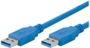 Produktbild Tecline USB 3.0 Kabel, USB 3.0 St. A / USB 3.0 St. A, blau, 1,0 m Unterstützt Transferraten bis USB Superspe (1 m, USB 3.0)