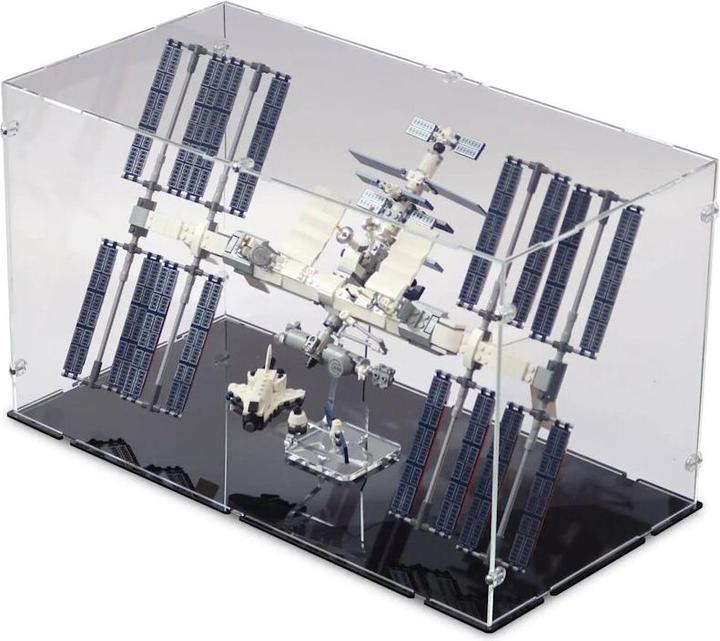 Actual product image iDisplayit Acrylic display for LEGO® 21321 International Space Station (With black base)