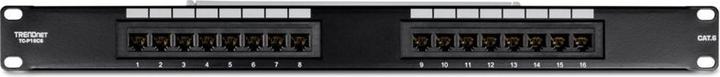 Actual product image Trendnet TC-P16C6 Patch Panel 16-port Cat6 Unshielded