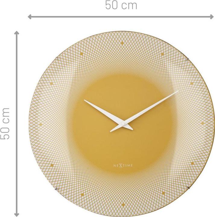 Produktbild Nextime Wanduhr Deep Gelb (50 cm)
