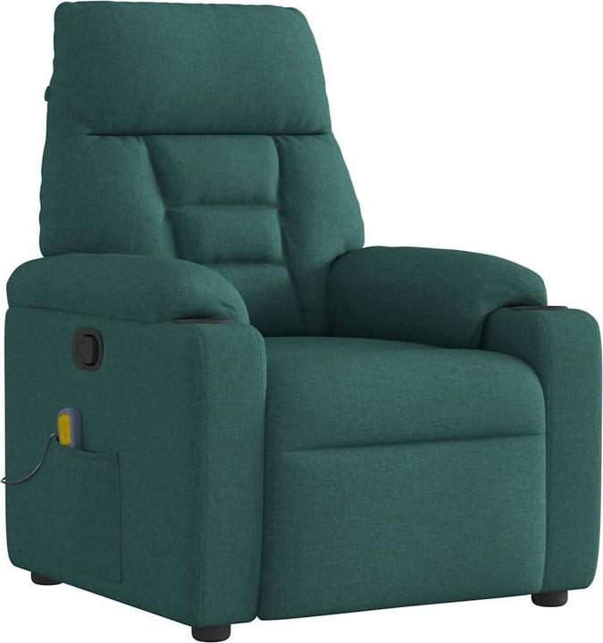 VidaXL Massagesessel Dunkelgrün Stoff