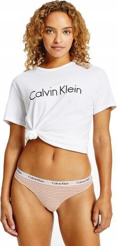 Image du produit Calvin Klein Femmes THONG Tangahschen, Feeder Stripe Avoine Heather, 38 (M)
