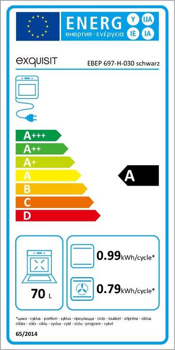 Energie-Label Exquisit Exqu EBEP697-H-030 A bk