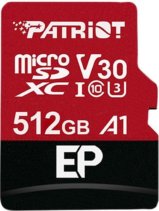 Image du produit Patriot EP V30 Speicherkarte MicroSDXC (512 Go, microSDXC, U3, UHS-I)