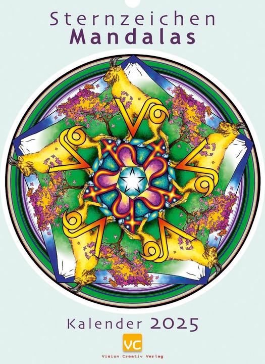 Sternzeichen-Mandalas. Kalender 2025 (Harter Einband, Deutsch)