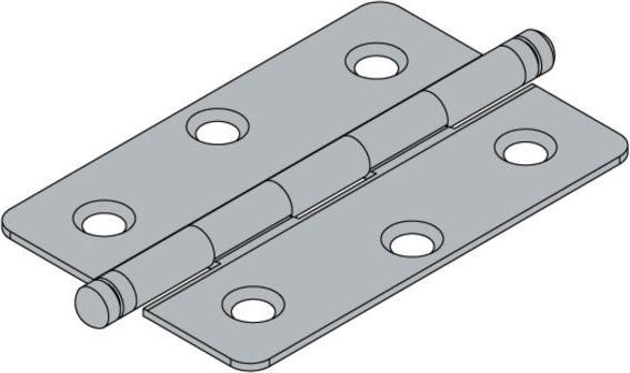 Produktbild Hettich Zierscharnier, vermessingt 60x40 mm, 2 Stck