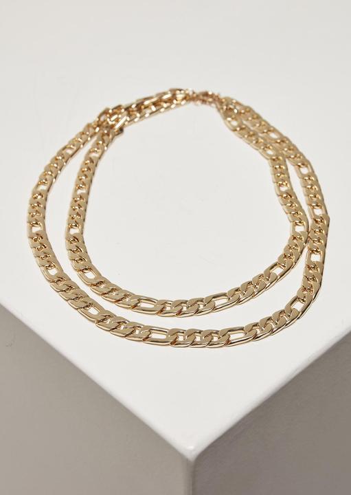 Actual product image Urban Classics Figaro Layering Necklace (100% Iron)