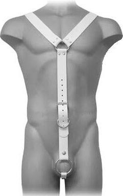 Produktbild Leather body Leder K?Rper Gurt M?Nner Weiss