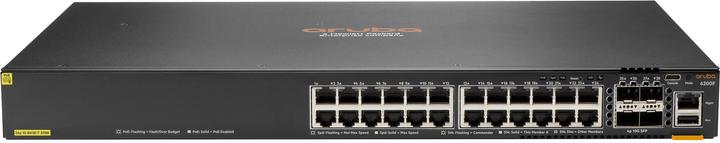 Actual product image Aruba HPE Networking CX 6200F 24G Class-4 PoE 4SFP+ 370W Switch (EN) (28 Ports)