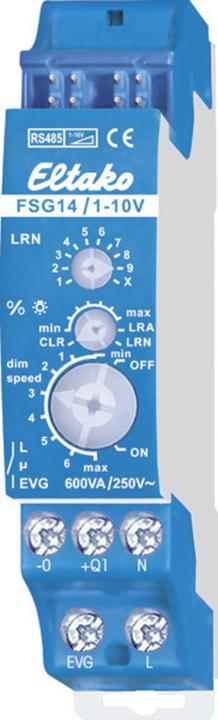 Produktbild Eltako FSG14/1-10V RS485 Bus-Dimmaktor Hutschiene Schaltleistung (max.) 600 W (Dimmaktor)