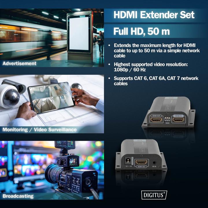 Actual product image Digitus HDMI Extender Set Full HD 50m
