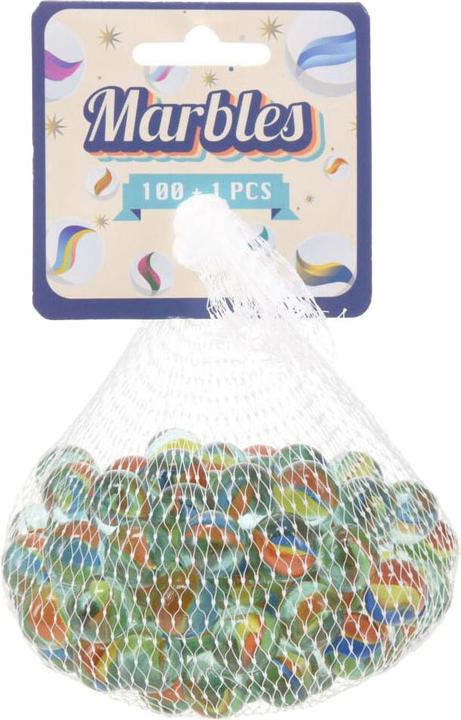 Produktbild Glasmurmeln Farbe, 101 Stück.