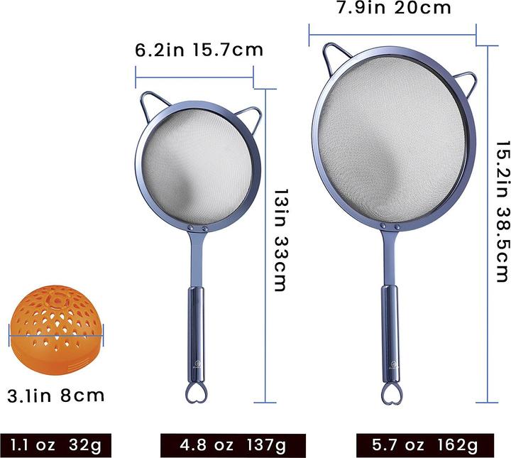 Actual product image Gourmet Easy Kitchen Strainer Set blue