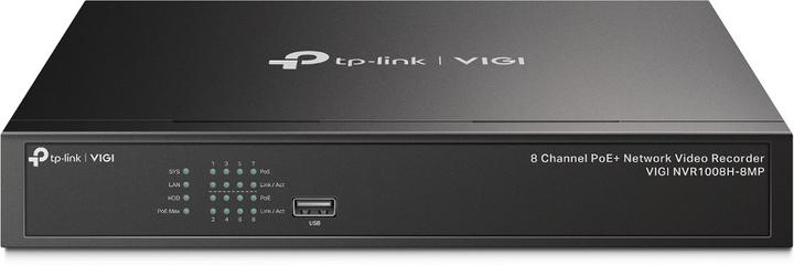 Immagine prodotto TP-Link (VIGI NVR1008H-8MP) Videoregistratore di rete PoE a 8 canali, uscita HDMI 4K, capacità di (Videoregistratore di rete (NVR))