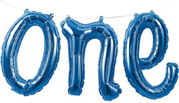 Produktbild Creative Party Ballon "One" en Bleu (1 x)
