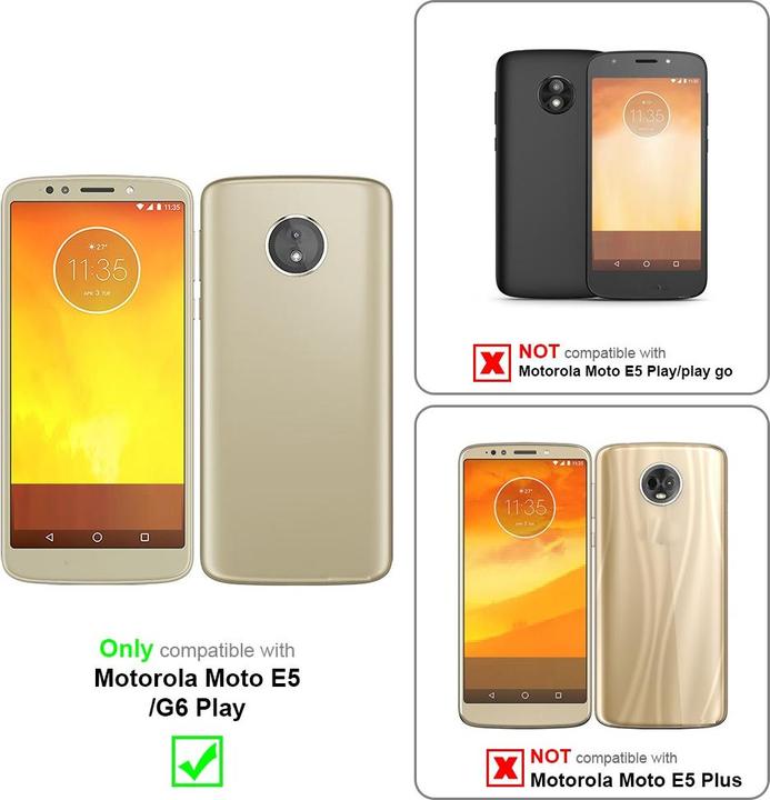 Actual product image Cadorabo Case Book Invisible Magnet (Motorola Moto E5, Motorola Moto G6 Play)