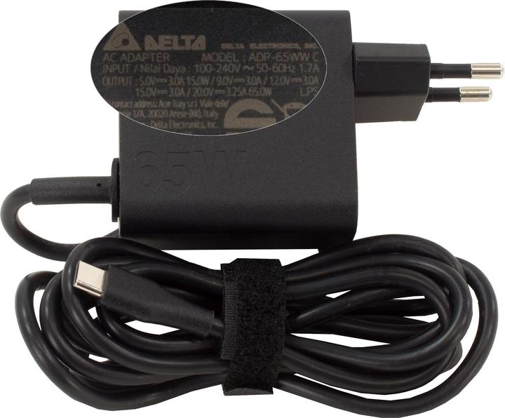 Produktbild Origin Storage Ac Adapter 65w USB-C Black Eu-Versio (65 W)