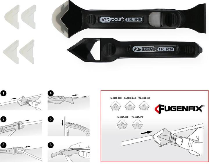 Image du produit KS Tools FUGENFIX Kit de raclage et d'extraction de silicone