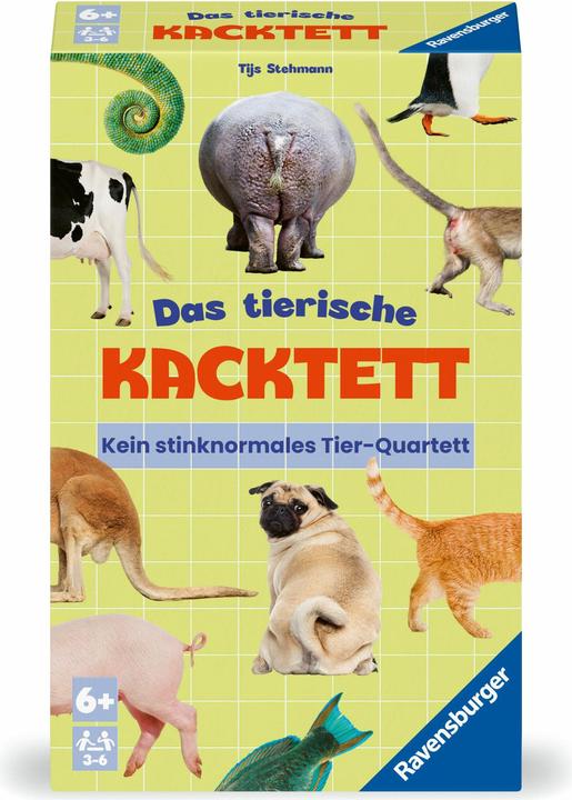 Image du produit Ravensburger 23050 - Das tierisches Kacktett, Quartett sur le thème du caca d'animal, jeu familial pour enfants (Allemand)