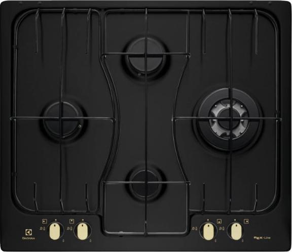 Immagine prodotto Electrolux RGG 6243 LOR piano cottura Nero Da incasso Gas 4 Fornello(i)