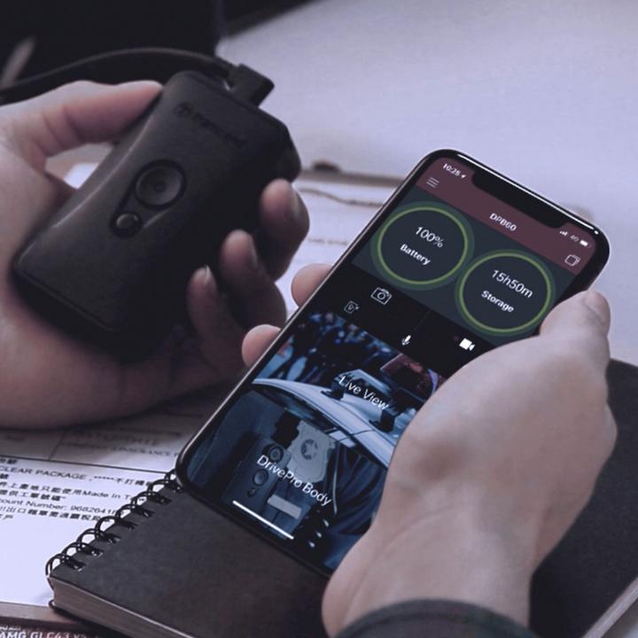Image du produit Transcend DrivePro Body 60 (Bluetooth, WiFi, Écran intégré, Accéléromètre, Récepteur GPS, Full HD)