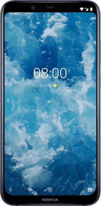 Produktbild Nokia 8.1 (64 GB, Blue, 6.18", Hybrid Dual SIM, 13 Mpx, 4G)